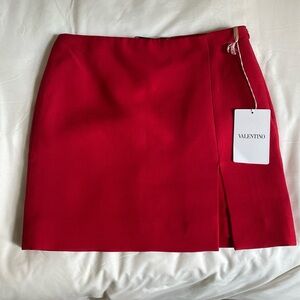 Valentino Vibrant Red Mini Skirt